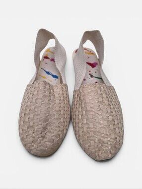 Boutique Handmade Woven Slingback Alpargatas Beige